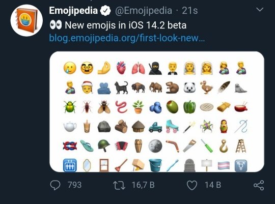 Emojipedia yeni emojilerin bir listesi