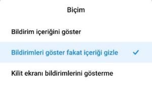 Xiaomi kilit ekranı bildirimlerini gizleme